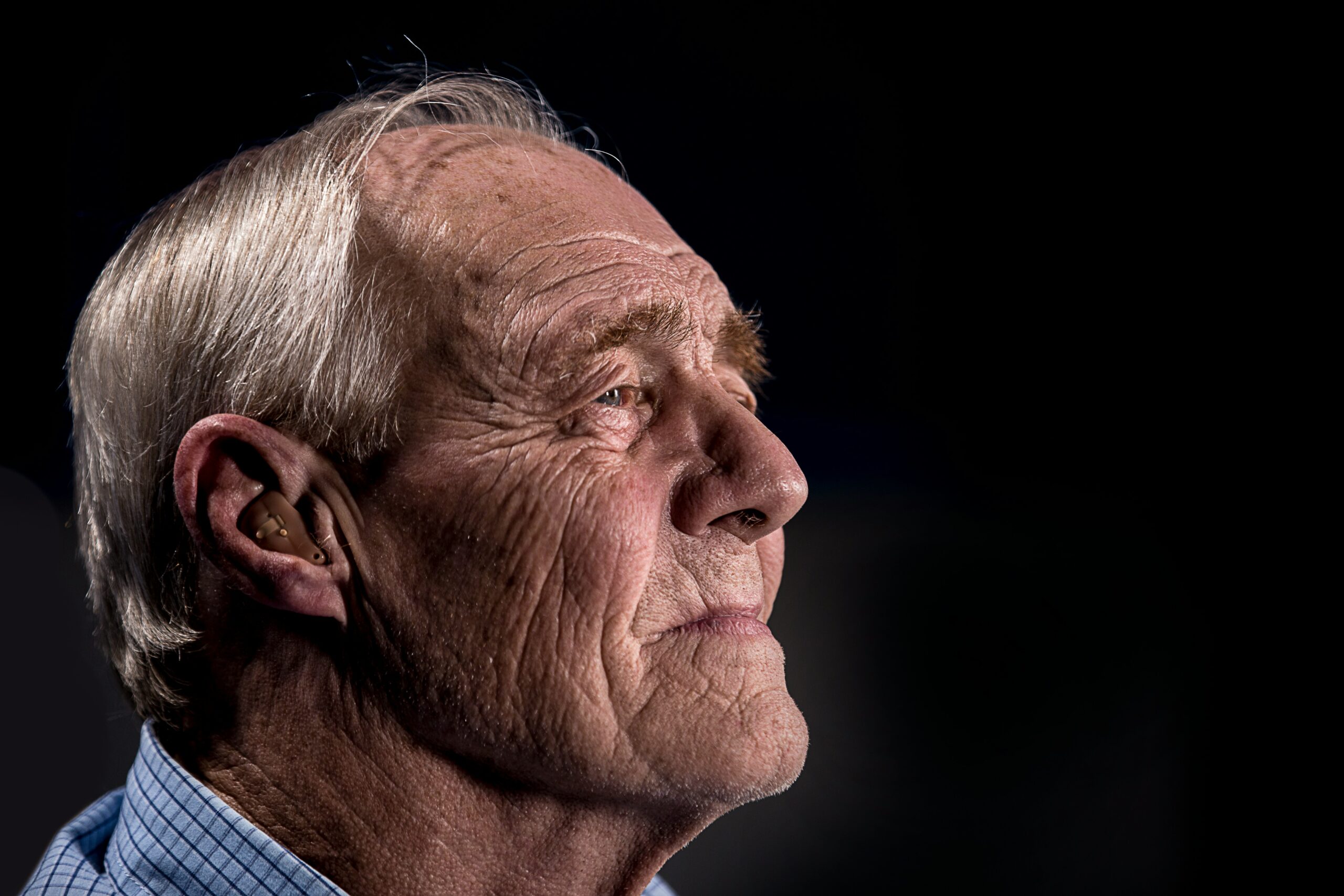 side view of man's face