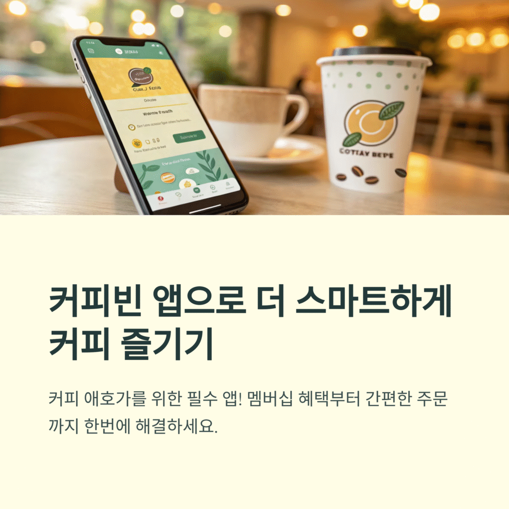 커피빈 애플리케이션으로 만나는 멤버십 혜택