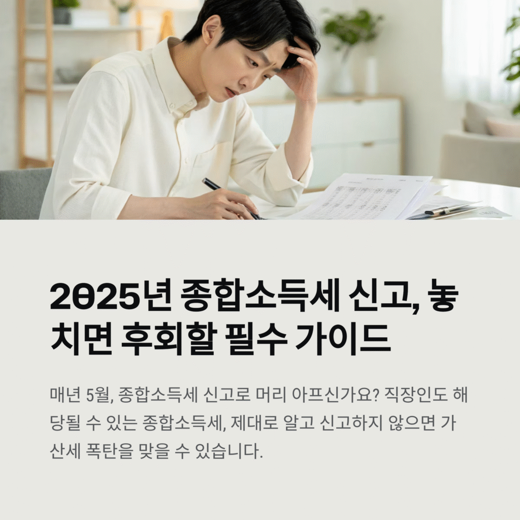 2025년 종합소득세 신고 완벽 가이드: 대상, 기간, 방법, 절세 꿀팁 총정리 (feat. 국세청)