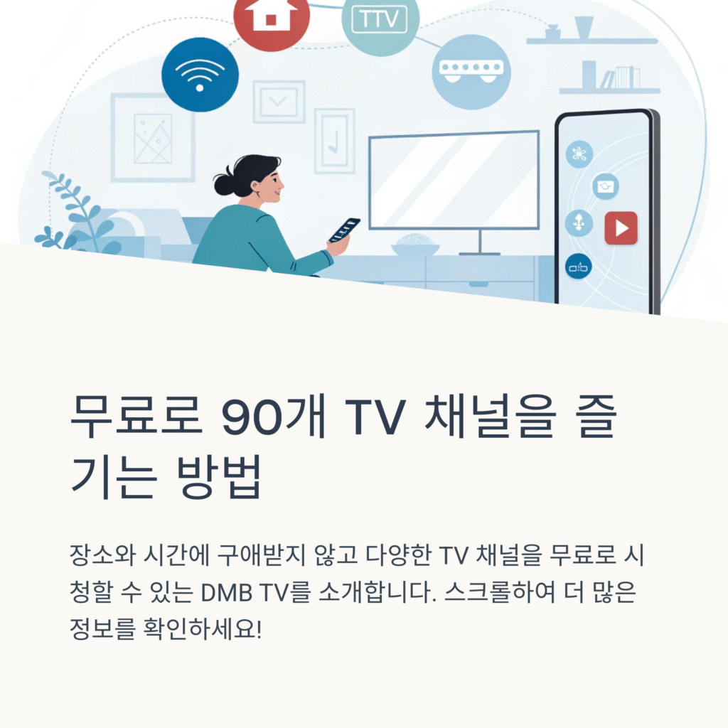 DMB TV - 90여 개의 TV 채널을 무료로 즐기는 방법