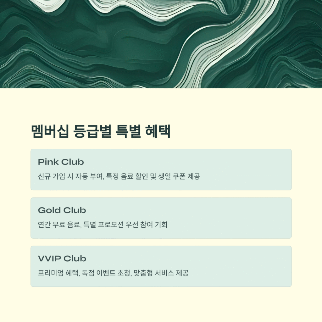 커피빈 애플리케이션으로 만나는 멤버십 혜택