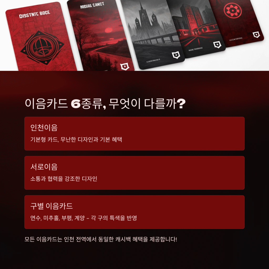 인천 이음카드 완벽 분석: 종류별 혜택 비교부터 나에게 맞는 카드 선택까지! (2025년 최신 정보)