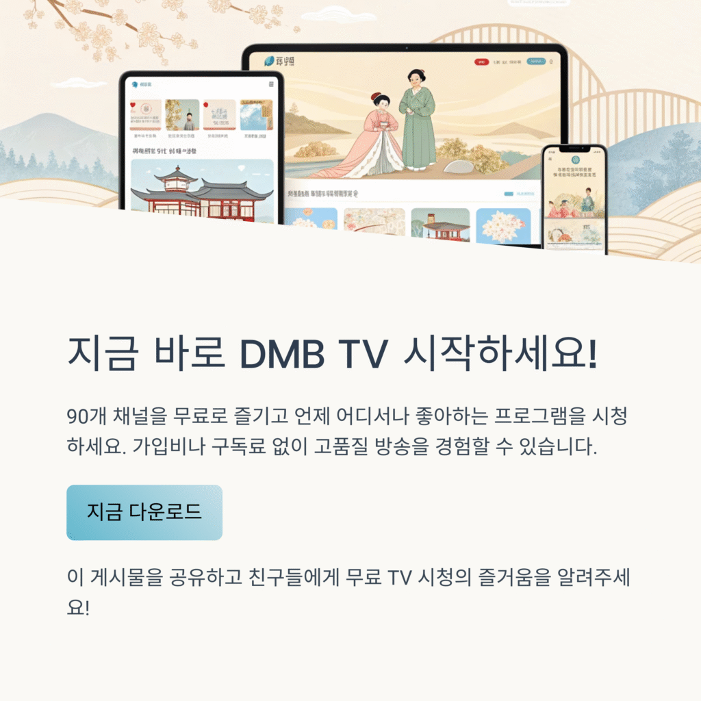 DMB TV - 90여 개의 TV 채널을 무료로 즐기는 방법