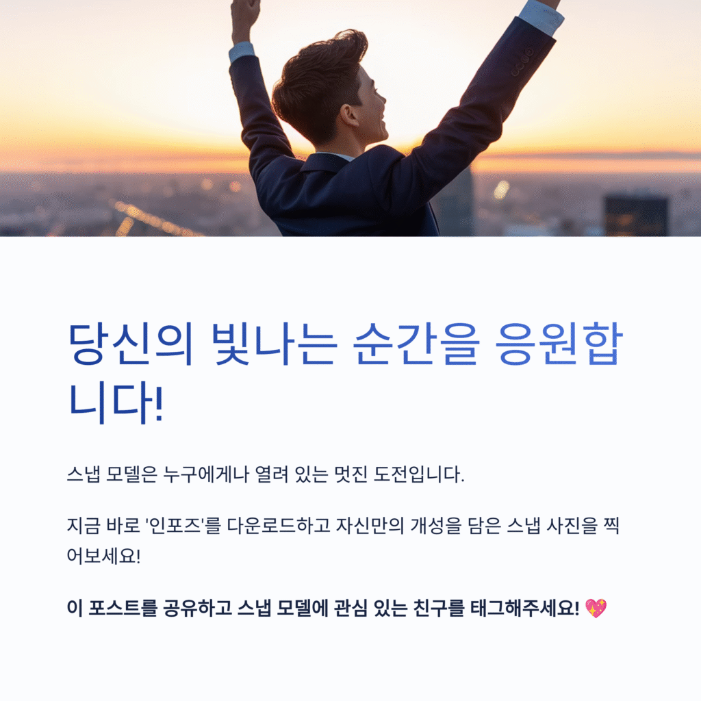 인포즈 ✨ 인생샷 제조 프로젝트! ✨ 스냅모델 도전 완벽 가이드