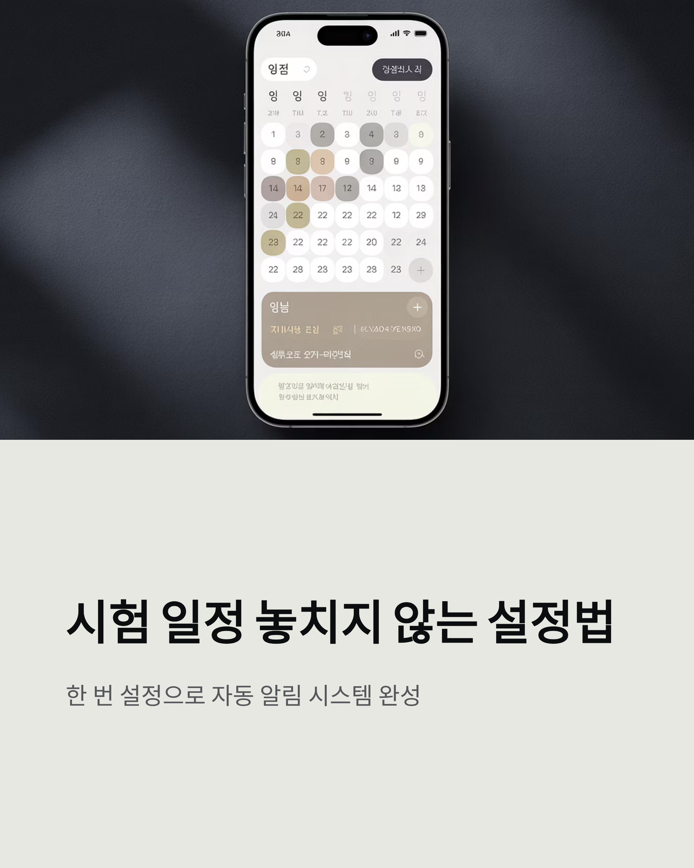 시험 일정 알림, 놓치지 않는 설정법
