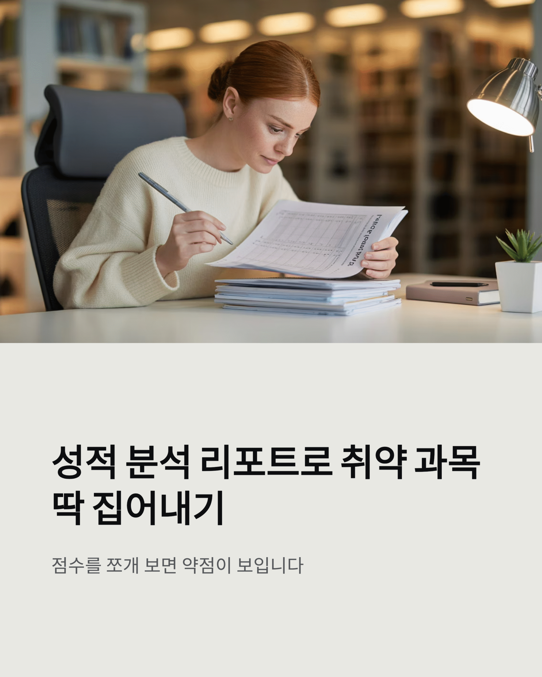 성적 분석 리포트로 취약 과목 딱 집어내기