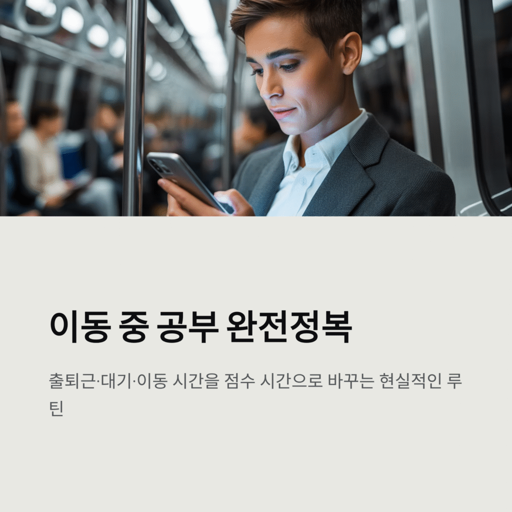 모바일 앱 학습, 이동 중 공부 완전정복