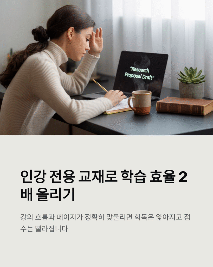 인강 전용 교재로 학습 효율 2배 올리기