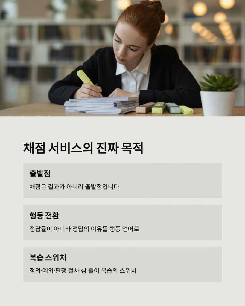 모의고사 채점 서비스로 점수 분석 로드맵