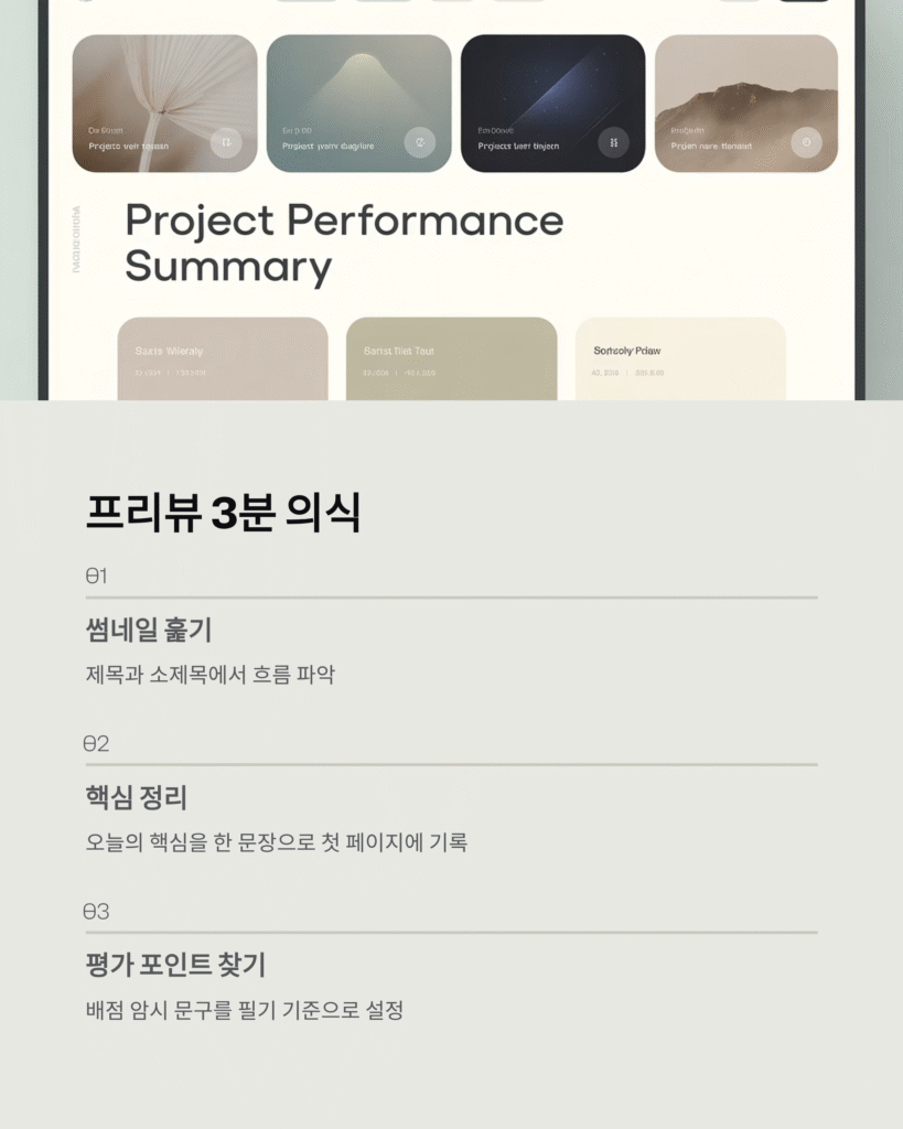 강의 슬라이드 필기법, 한 번에 정리