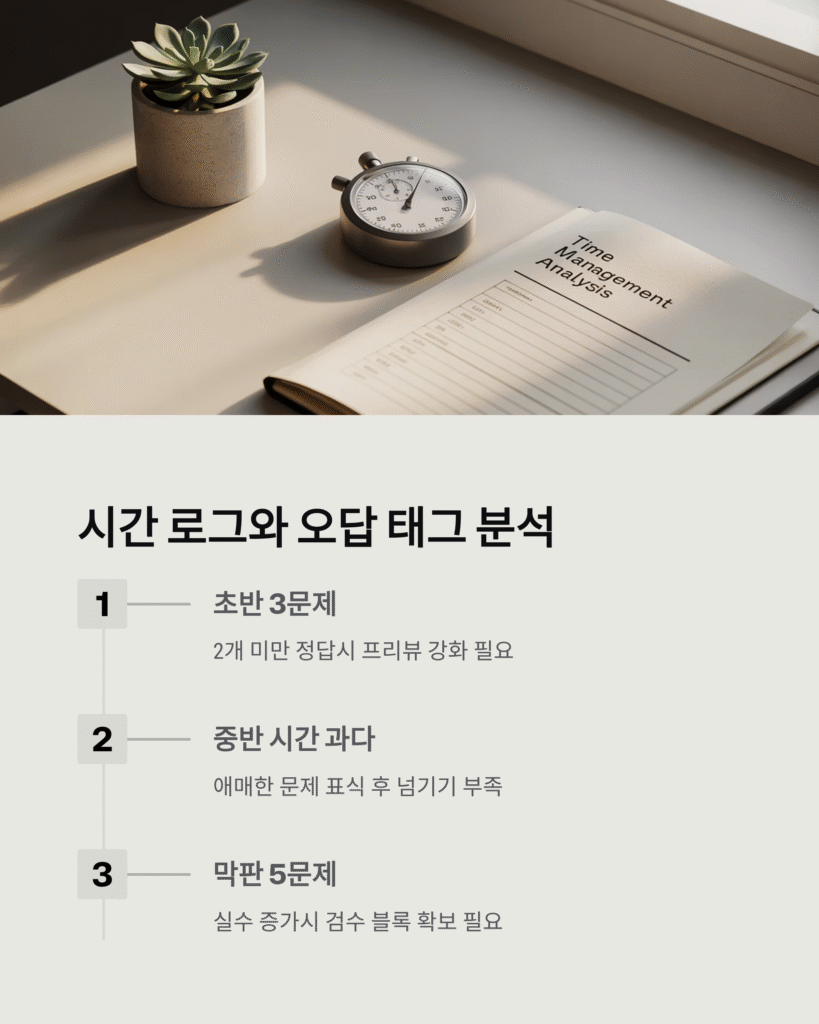 성적 분석 리포트로 취약 과목 딱 집어내기