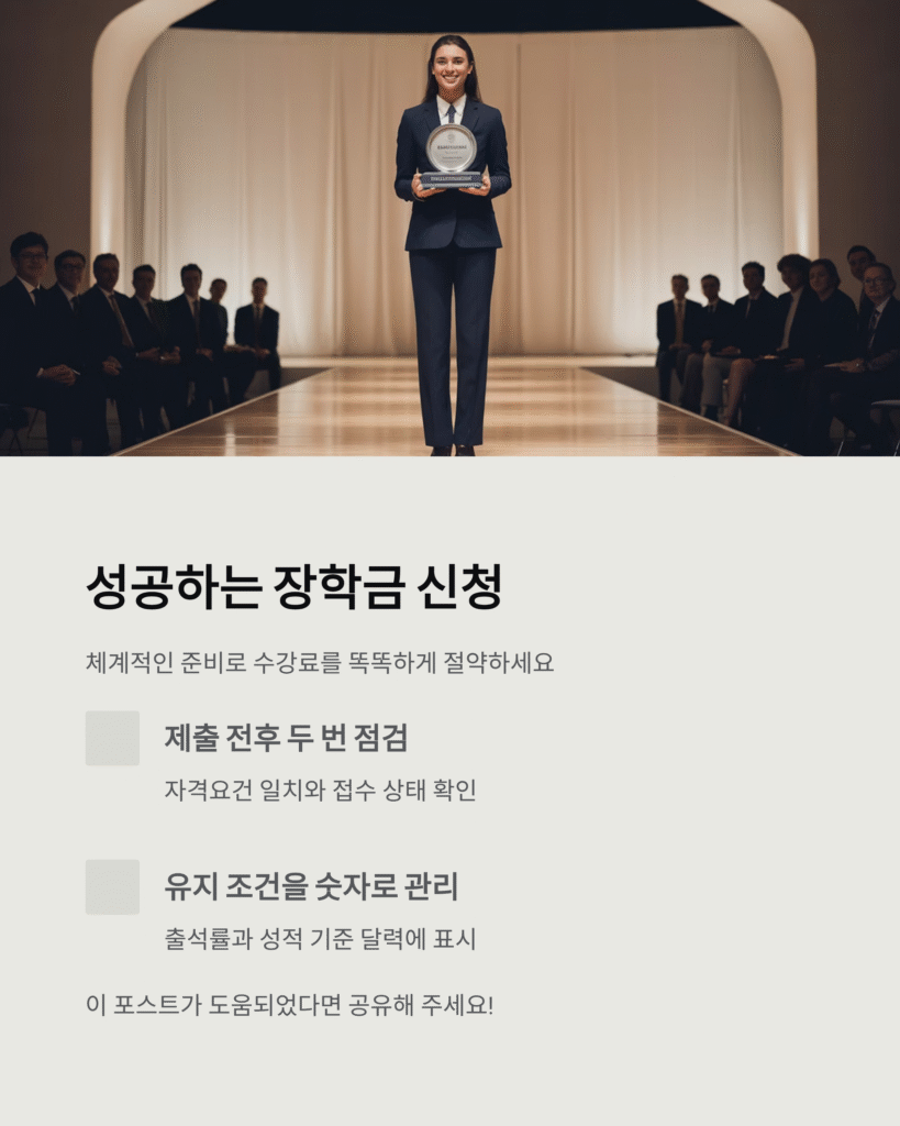 장학금 제도 완전정복, 수강료 절약 비밀