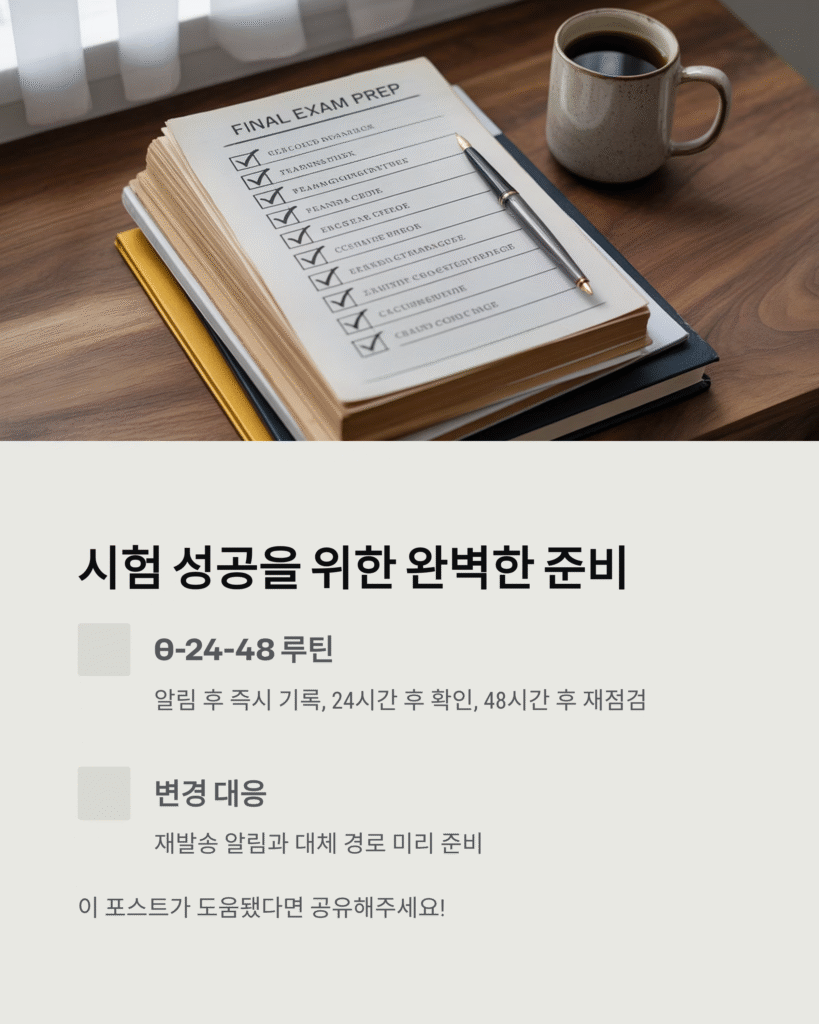 시험 일정 알림, 놓치지 않는 설정법