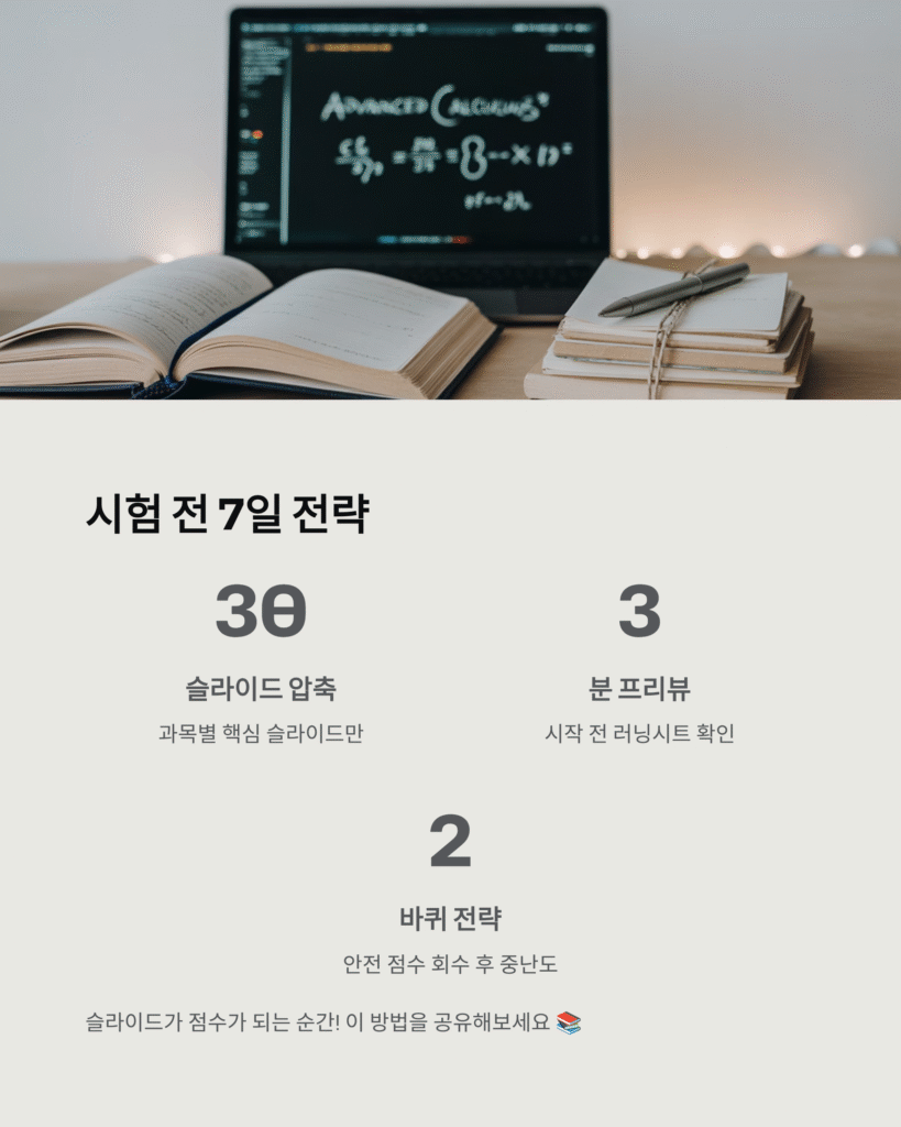 강의 슬라이드 필기법, 한 번에 정리