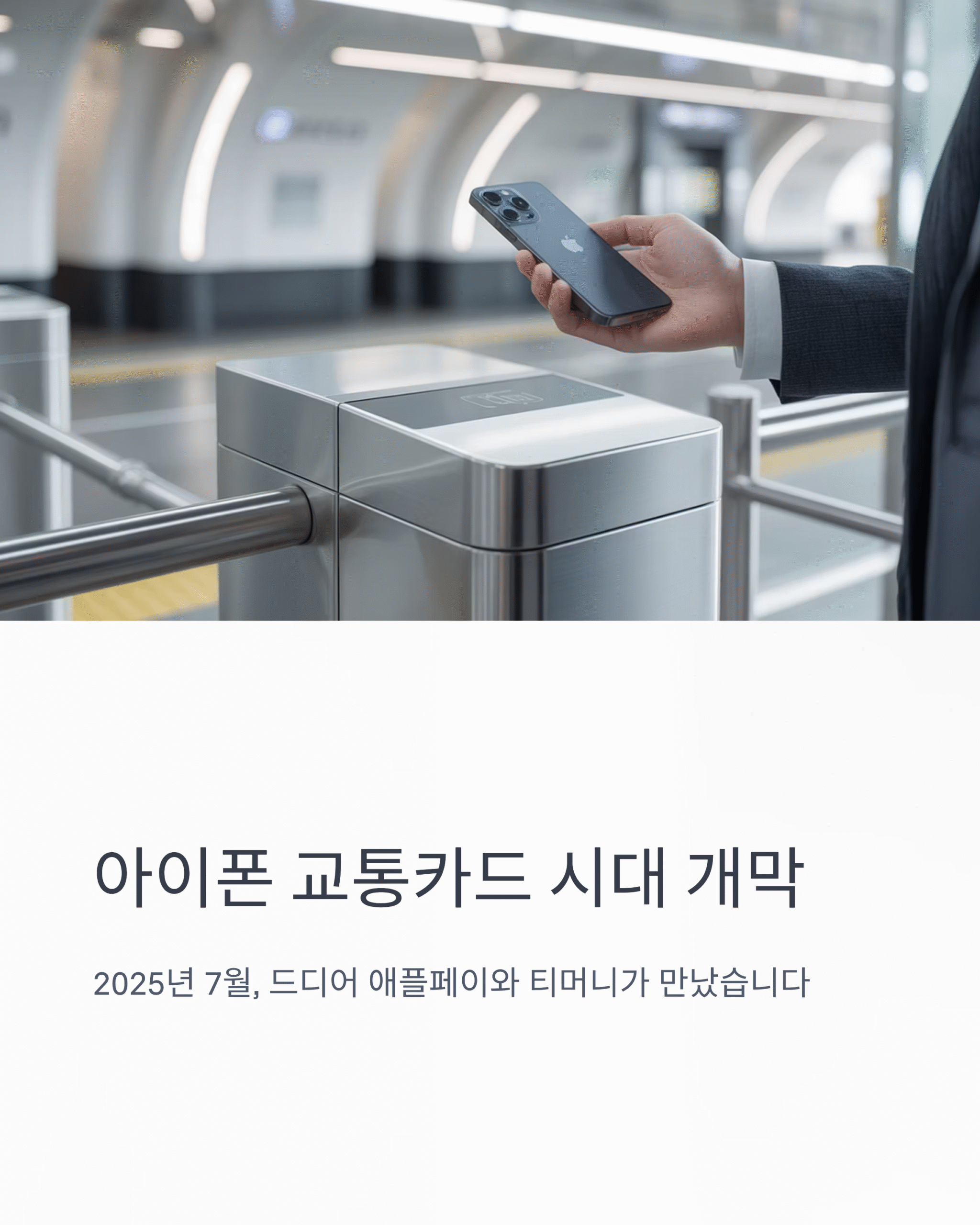 🚍 드디어! 아이폰 & 애플워치 티머니 교통카드 지원 확정: 완벽 분석 & 완벽 대비 (2025 최신 가이드)