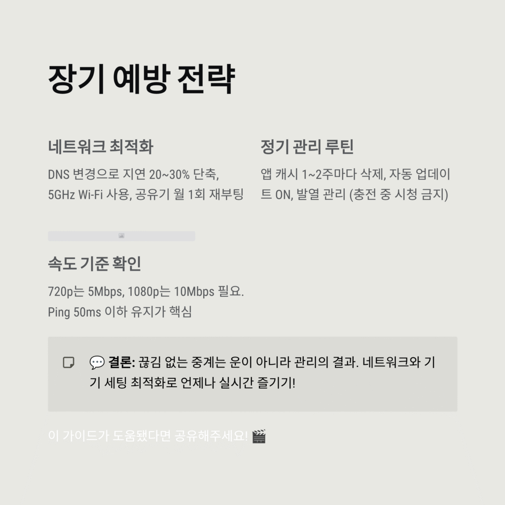실시간 중계 오류 해결 팁 | 버퍼링·끊김·소리·로그인 문제 완전 해결 가이드