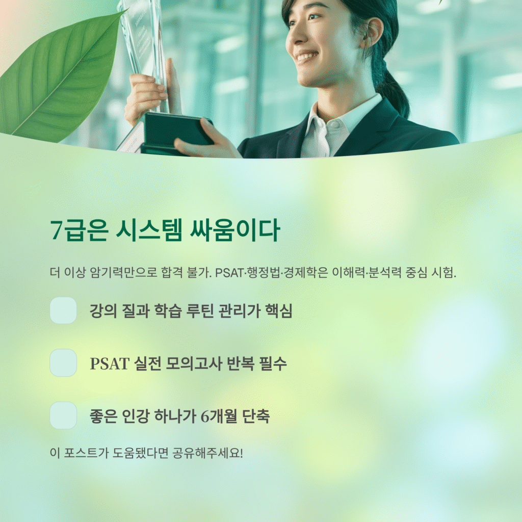 7급 공무원 인강 비교, 가격·강사·합격률 진짜 분석 (2025 최신판)