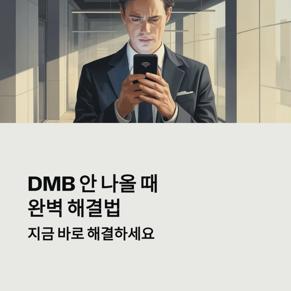DMB 시청이 안 될 때? 설정·안테나·앱 문제까지 완벽 해결법