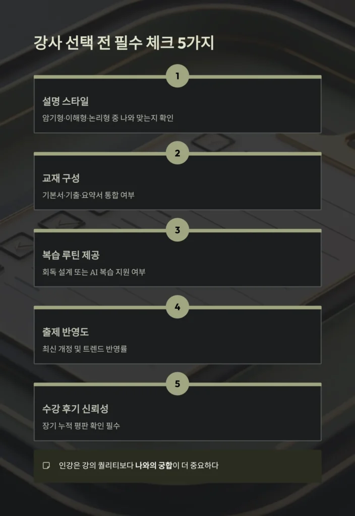 과목별 1타 강사, 이렇게 고르고 이렇게 듣는다 | 2025 인강 선택 완벽 가이드