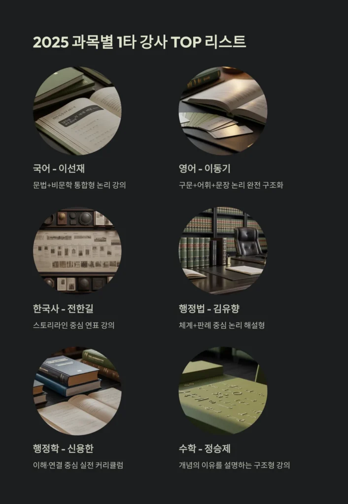 과목별 1타 강사, 이렇게 고르고 이렇게 듣는다 | 2025 인강 선택 완벽 가이드