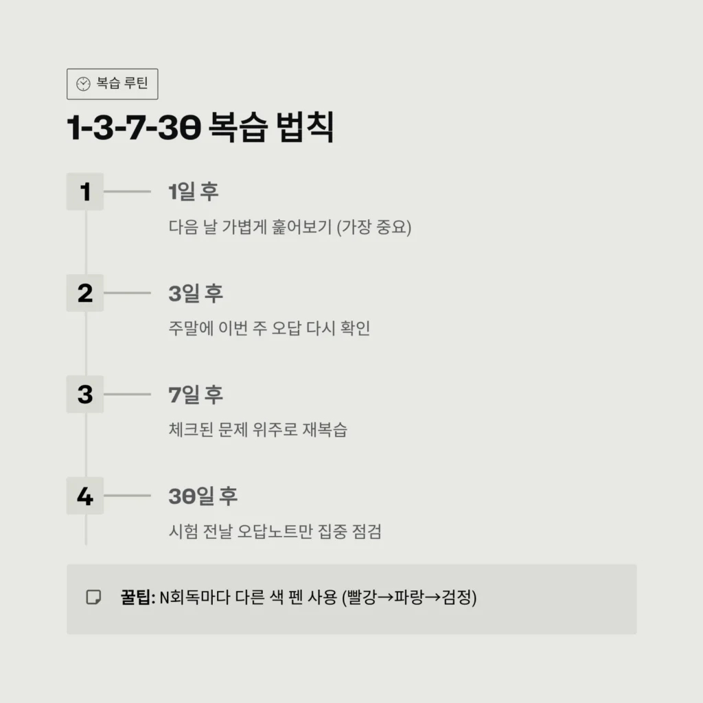 1-3-7-30 복습 법칙