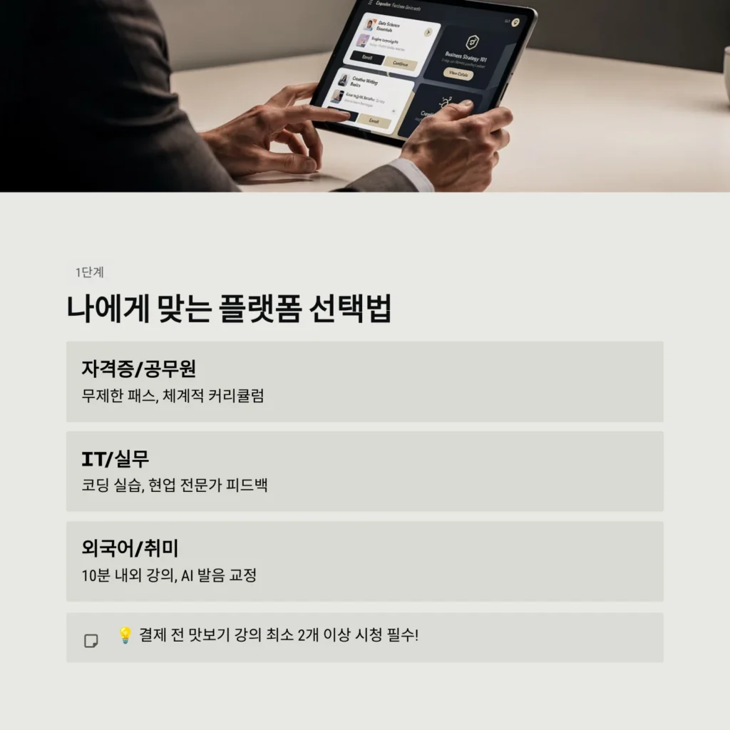 나에게 맞는 플랫폼 선택법