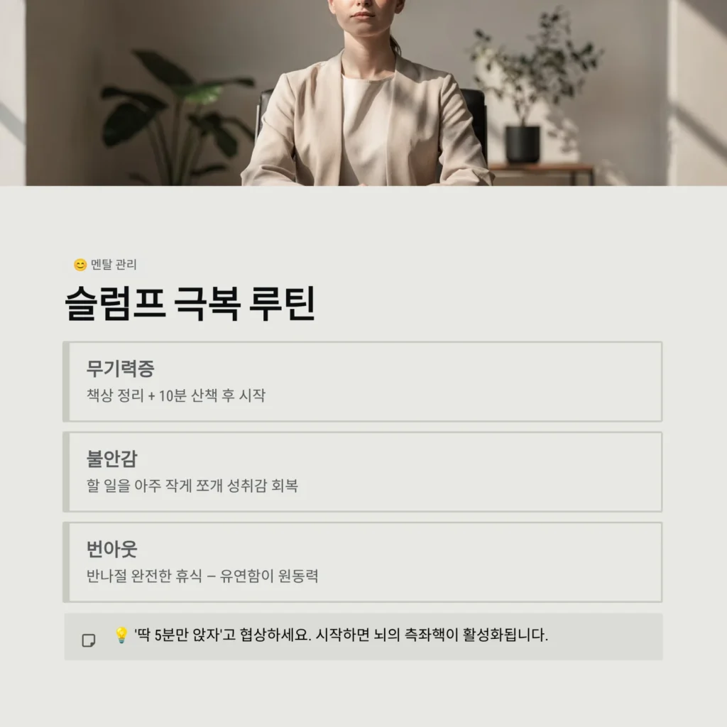 슬럼프 극복 루틴