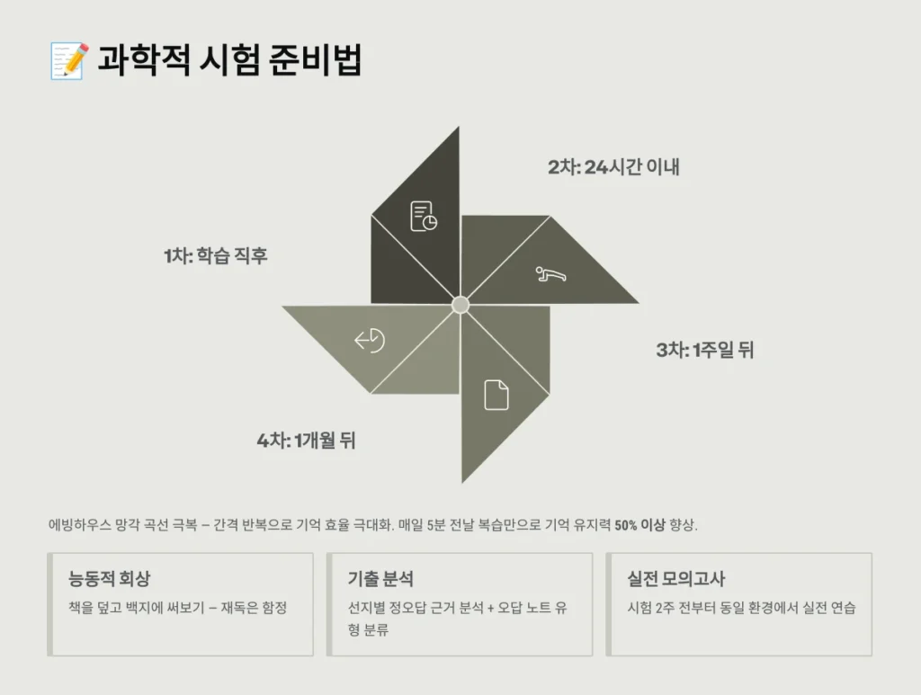 공부법 총정리: 집중력·시간관리·시험 전략 가이드, 학습 효율 200% 이상 3 과학적 시험 준비법