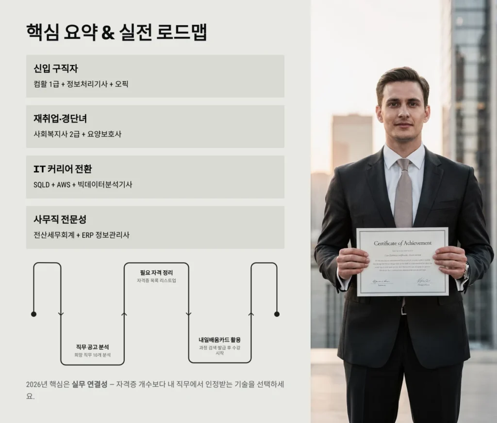 2026 자격증 추천 총정리: 취업·재취업·국비지원 완벽 가이드 5 핵심 요약 & 실전 로드맵