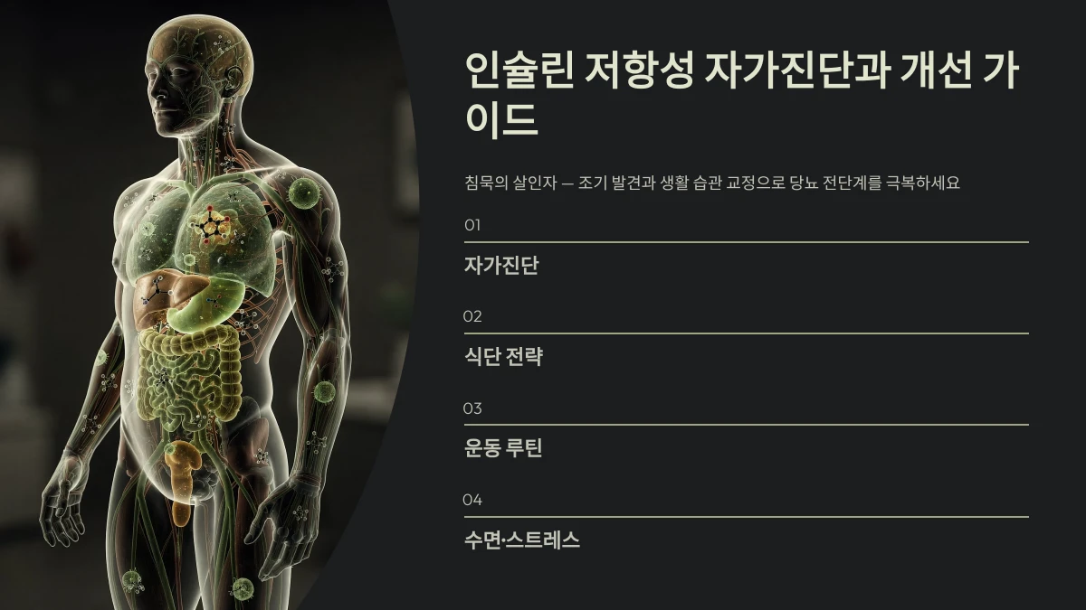 인슐린 저항성 자가진단과 개선 가이드