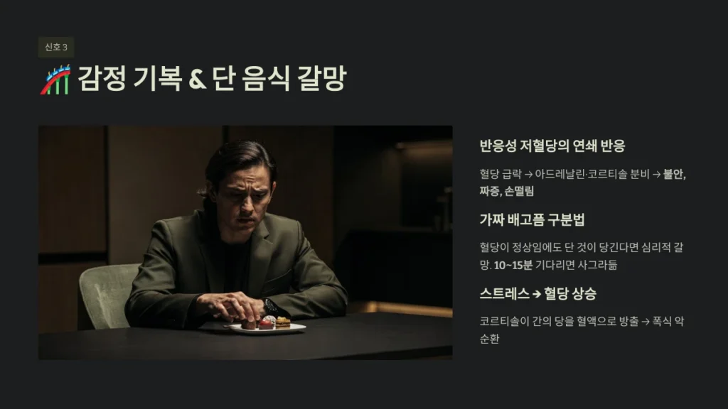 24시간 혈당 모니터링이 필요한 의외의 신호들: 나도 모르는 혈당 스파이크를 잡는 법 3 감정 기복 & 단 음식 갈망